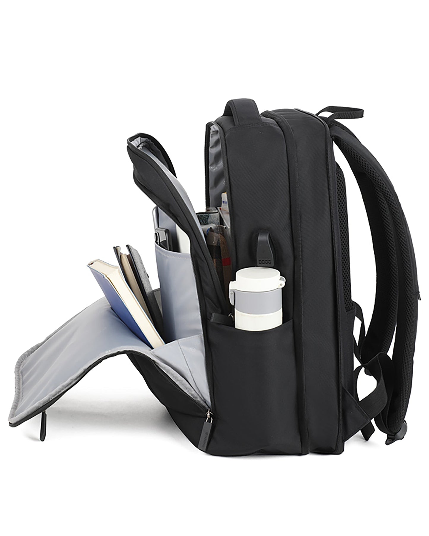 Professional Black Laptop Backpack – Travel, Work & School Bag